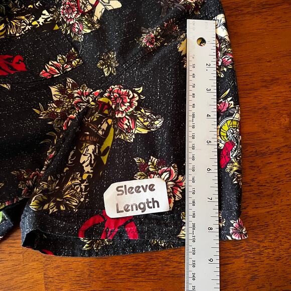 Star Wars Mens M Mandalorian Boba Fett Tropical Resortwear Geek Hawaiian Shirt - Picture 8 of 9